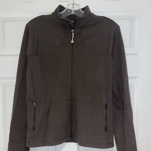 Chocolate brown lululemon workout jacket
